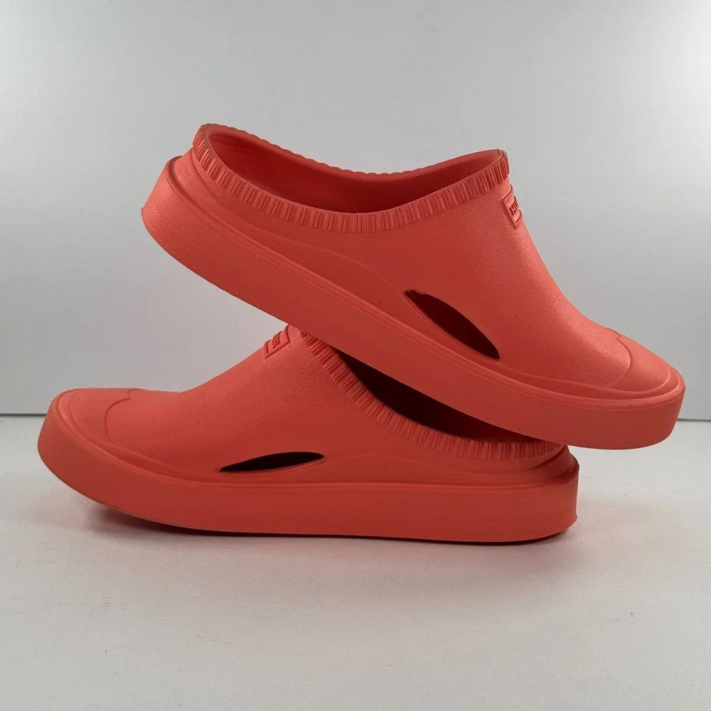 Hunter Play Clog Sunset Orange Rubber Waterproof Slip‎ On Shoes Youth UK 3 US 5